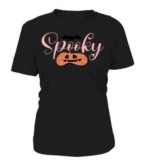 Bat Spooky Pumpkin Halloween Women's T-Shirt
