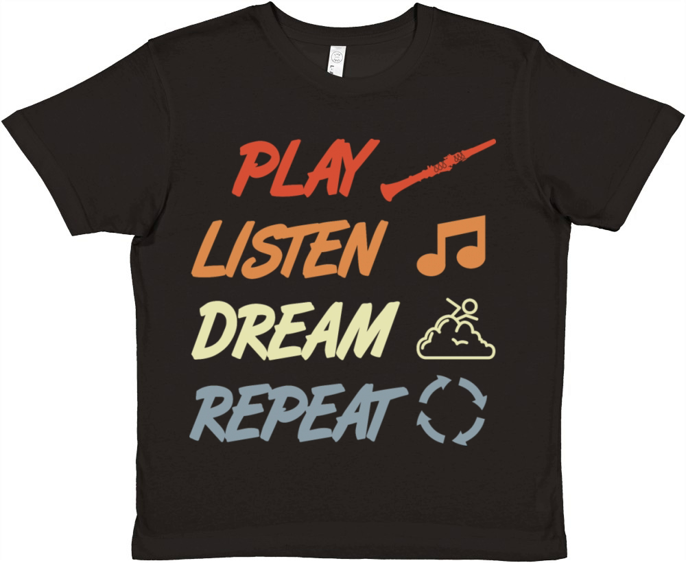 Clarinet Saying Vintage Style Premium Kids Crewneck T-shirt