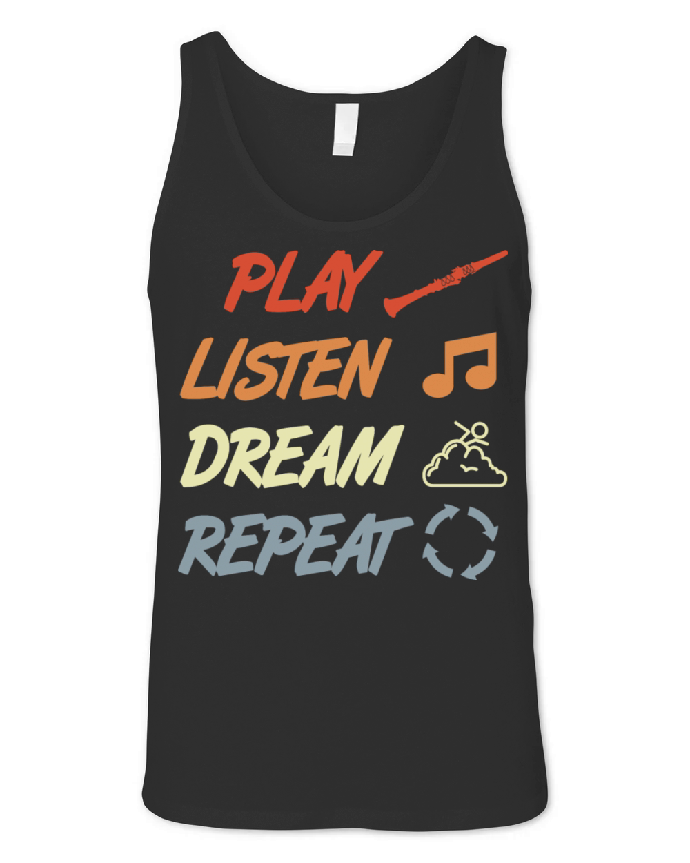 Clarinet Saying Vintage Style Unisex Jersey Tank