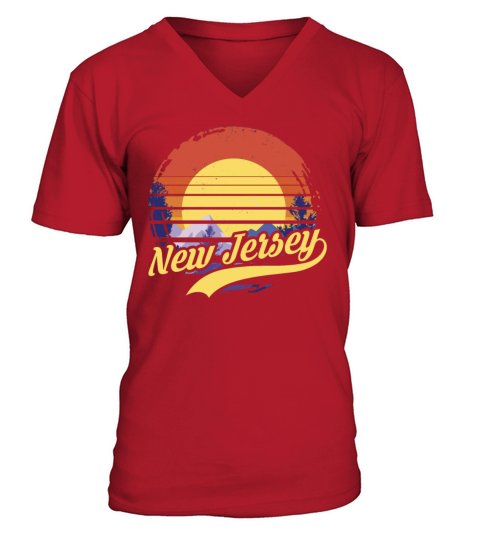 New Jersey Usa Staate V-Neck T-shirt