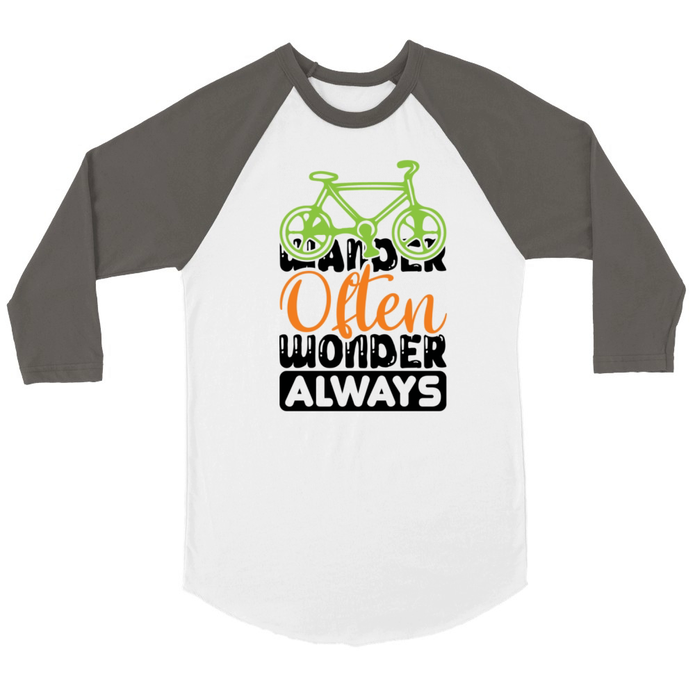 Wander Often Wonder Always Unisex ¾ sleeve Raglan T-shirt