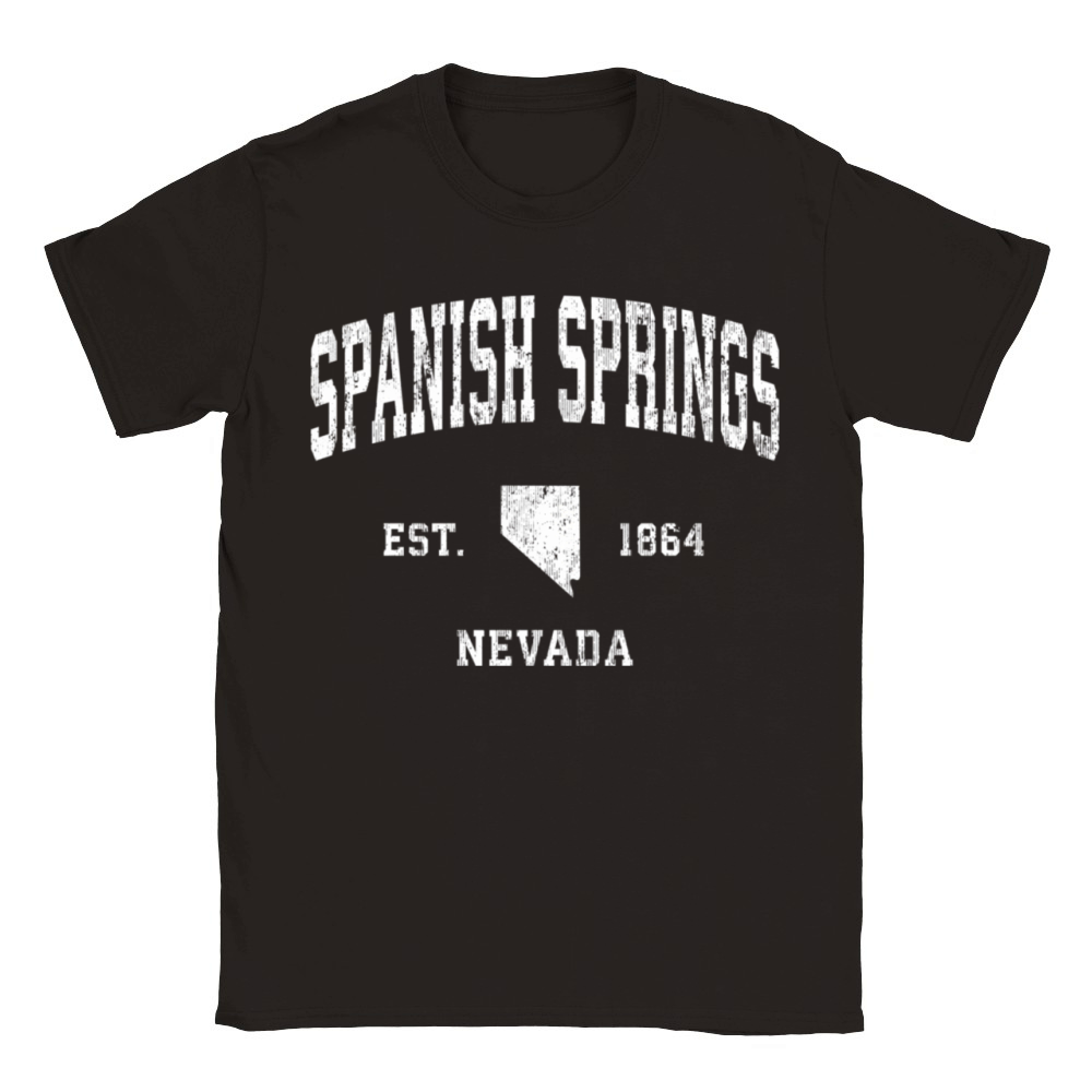 Spanish Springs Nevada Nv Vintage Athletic Sports Classic Kids Crewneck T-shirt