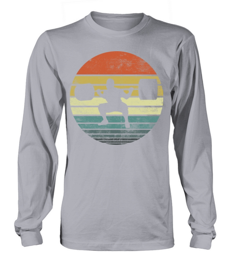 Powerlifting Weightlifting Retro Vintage Style Long sleeved Unisex