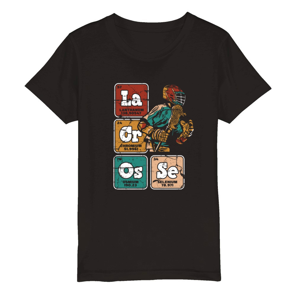 Lacrosse Periodic Table Of Elements Fan Mom Organic Kids Crewneck T-shirt