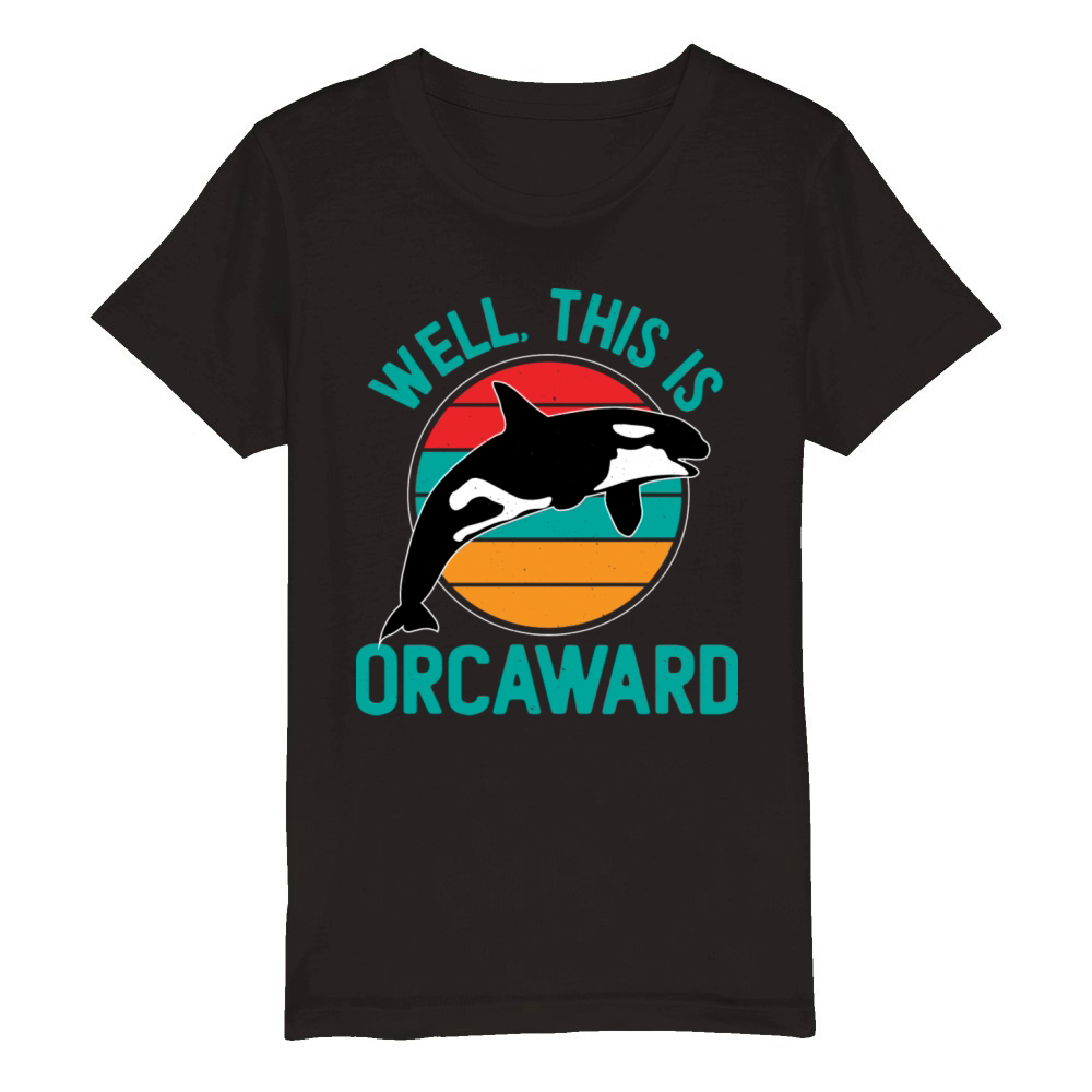 Well This Is Awkward Orca Organic Kids Crewneck T-shirt