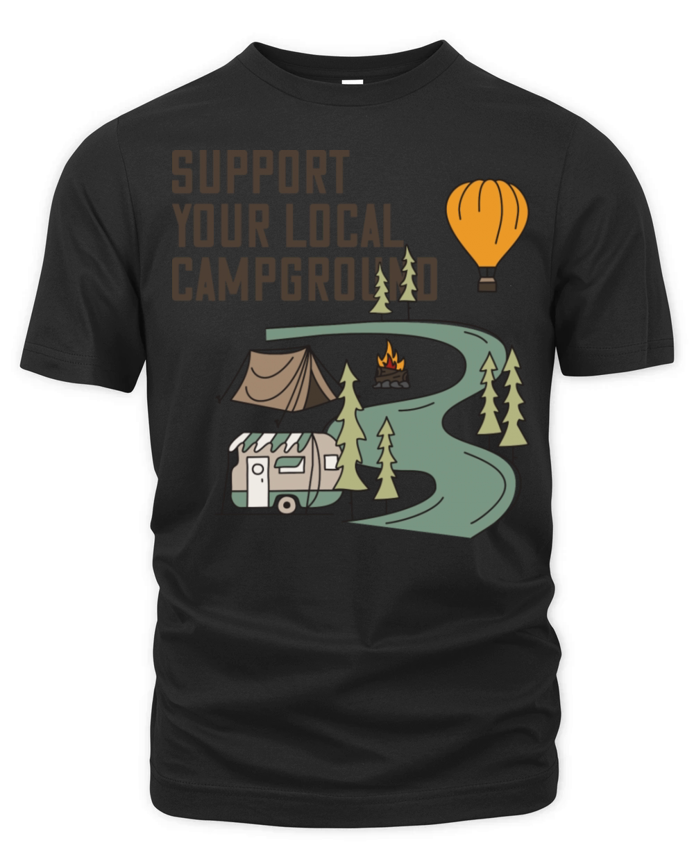 Support Your Local Campground Organic Unisex T-shirt