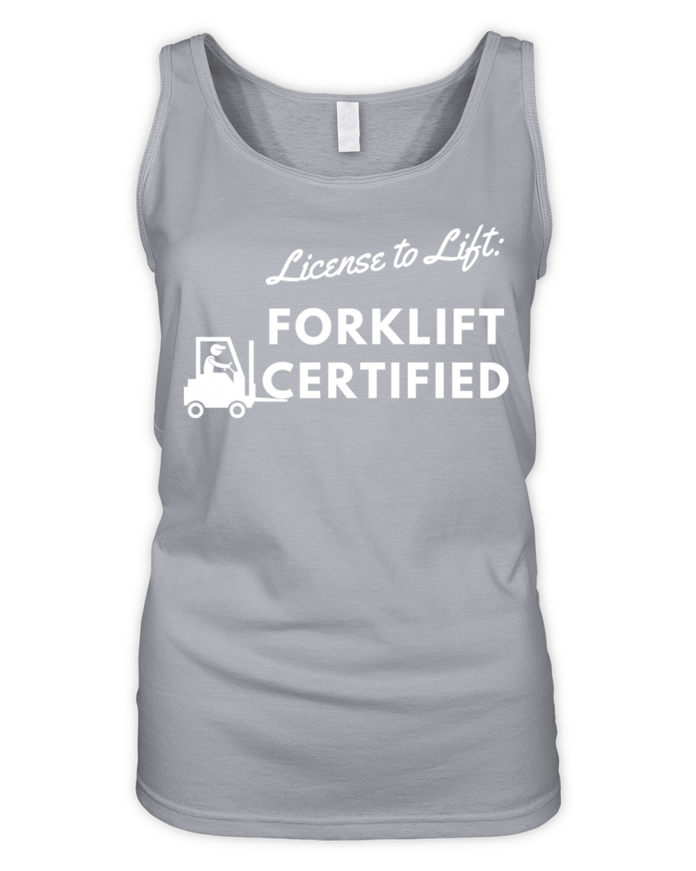 forklift certification shirt License to Lift Organic Women's Tank Top