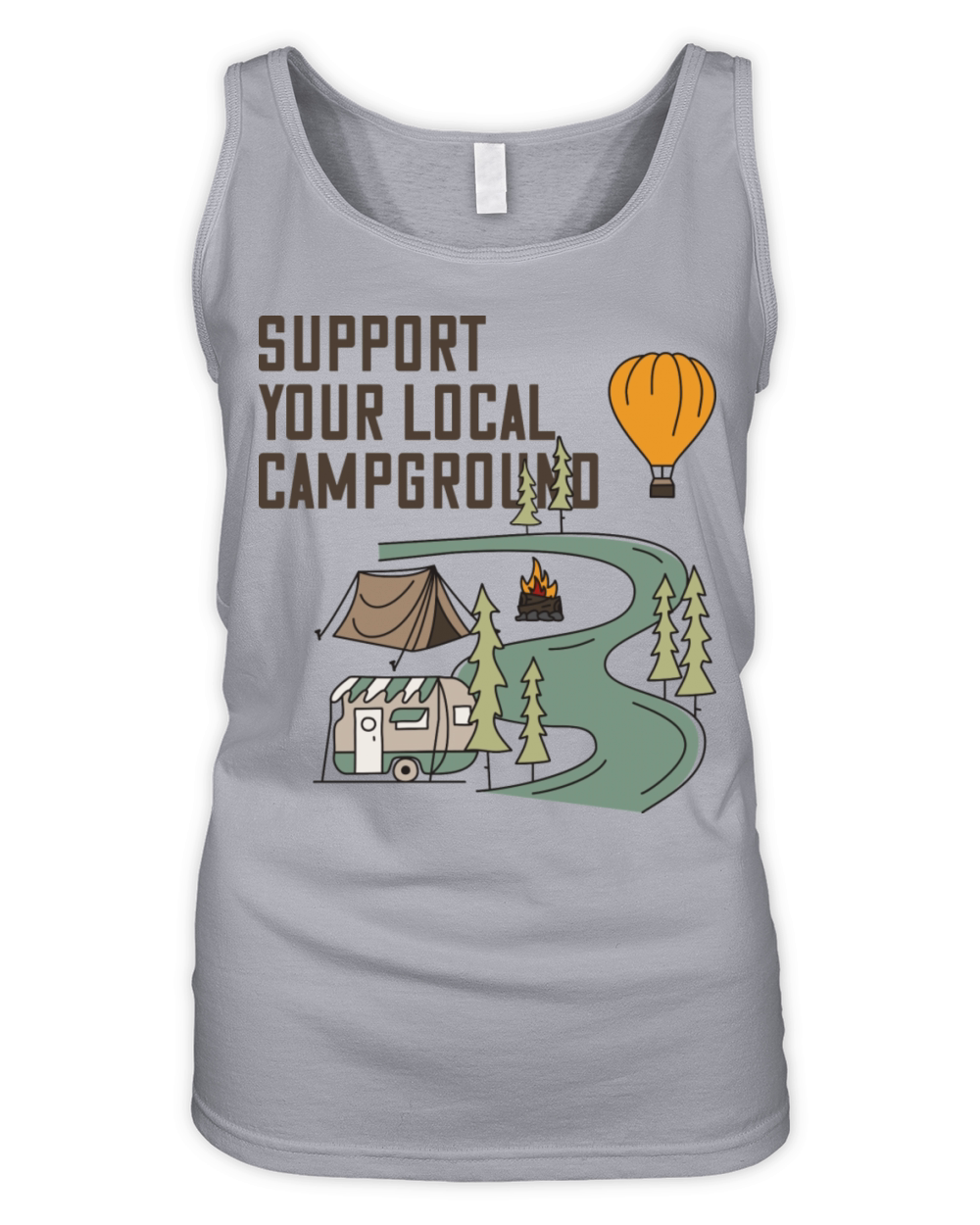 Support Your Local Campground Organic Women's Tank Top