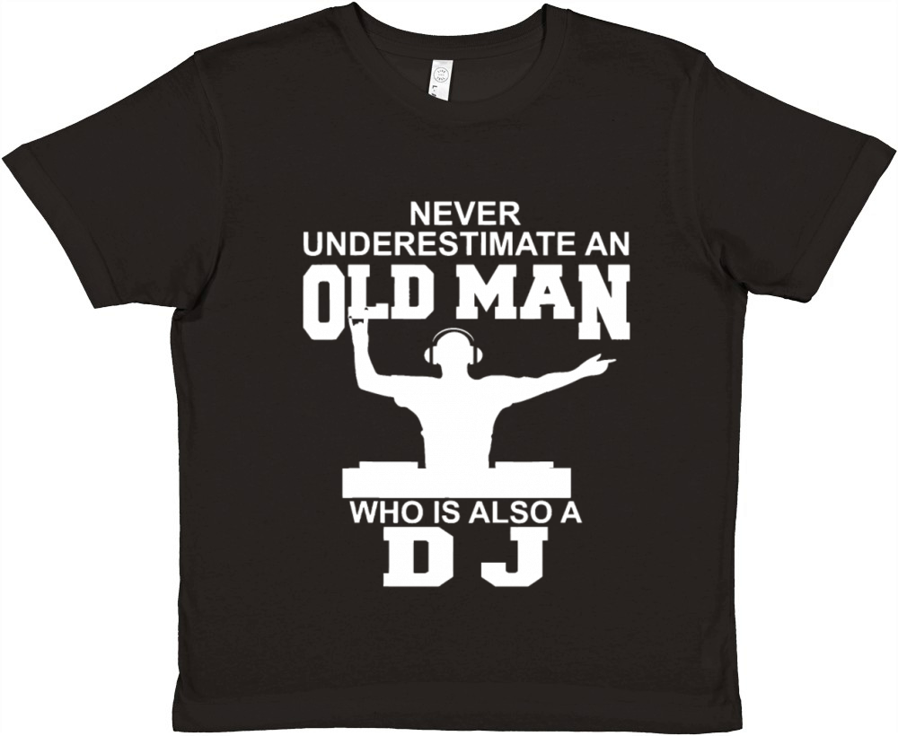 Never Underestimate An Old Man Who Is Also A DJ Premium Kids Crewneck T-shirt