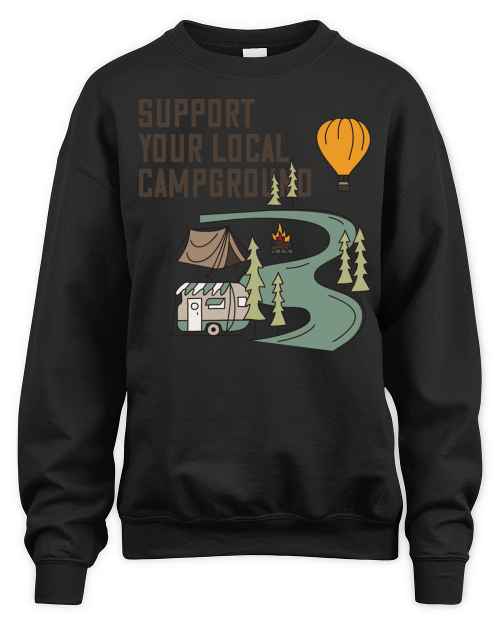 Support Your Local Campground Unisex Premium Crewneck Sweatshirt