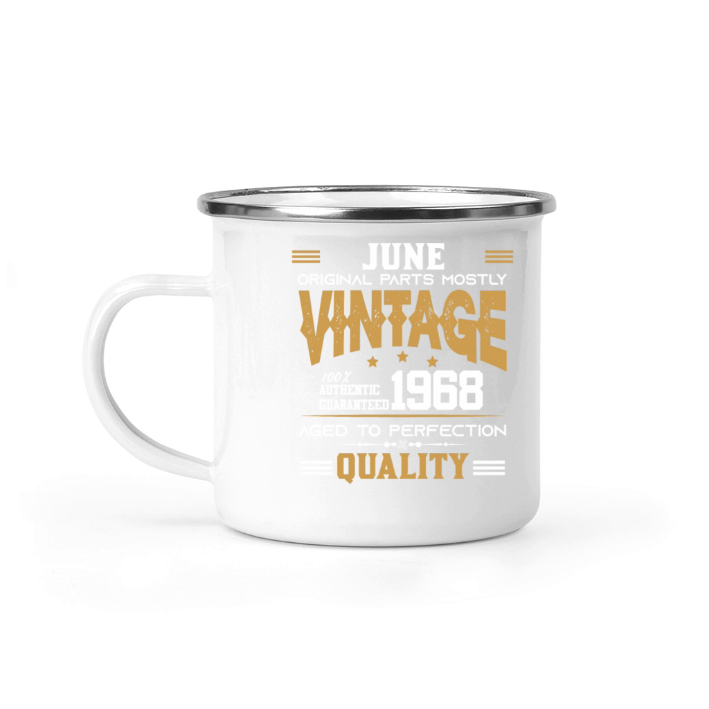 Vintage Aged To Perfection June 1968 Camping Mug