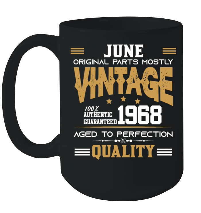 Vintage Aged To Perfection June 1968 Ceramic Mug