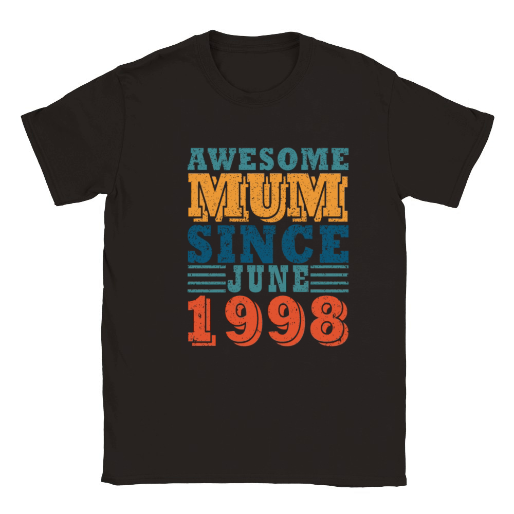 Mum June 1998 Year vintage Classic Kids Crewneck T-shirt