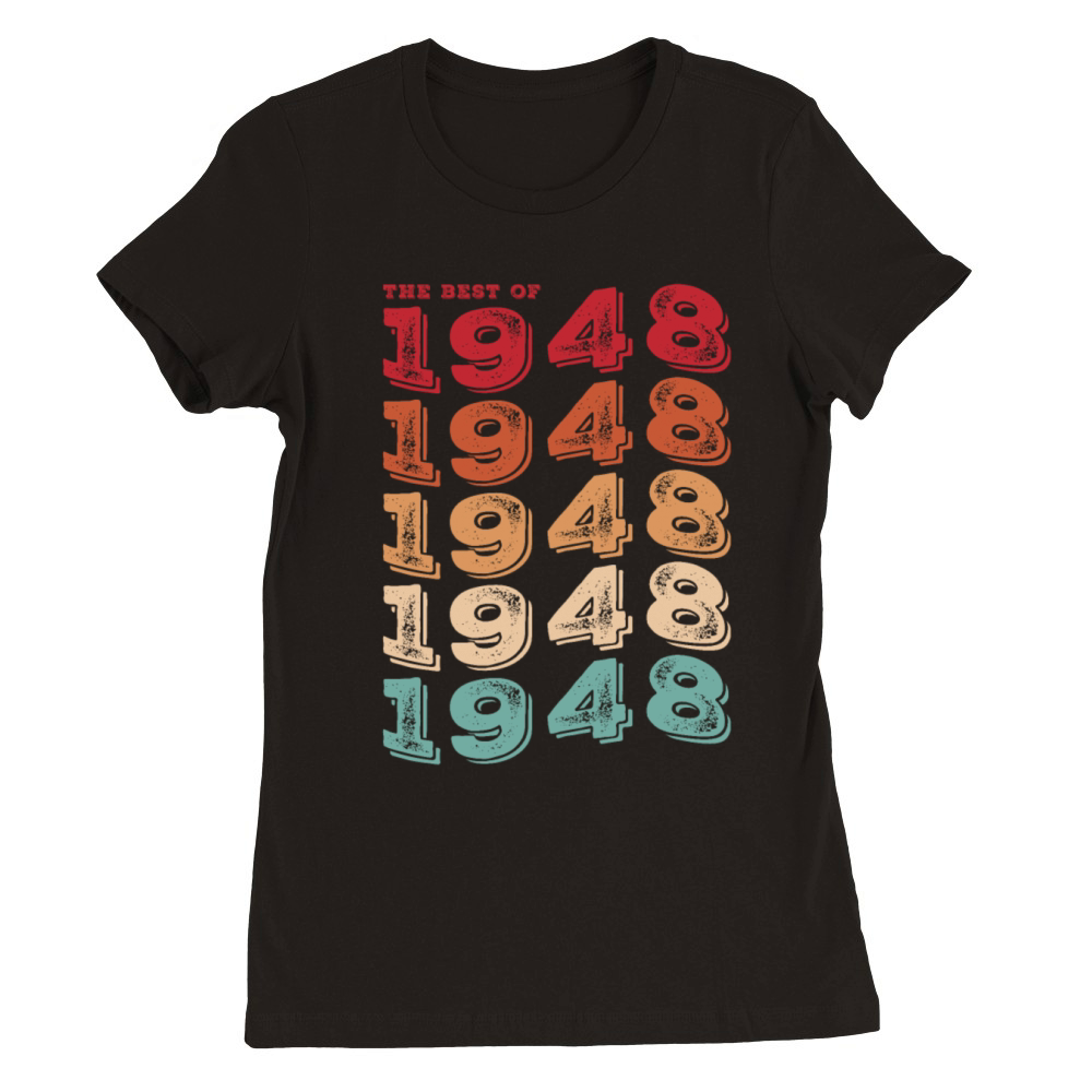 Vintage 1948 Gifts Legend for 75 Years Old - 75th Premium Womens Crewneck T-shirt