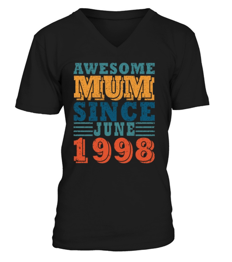 Mum June 1998 Year vintage V-Neck T-shirt