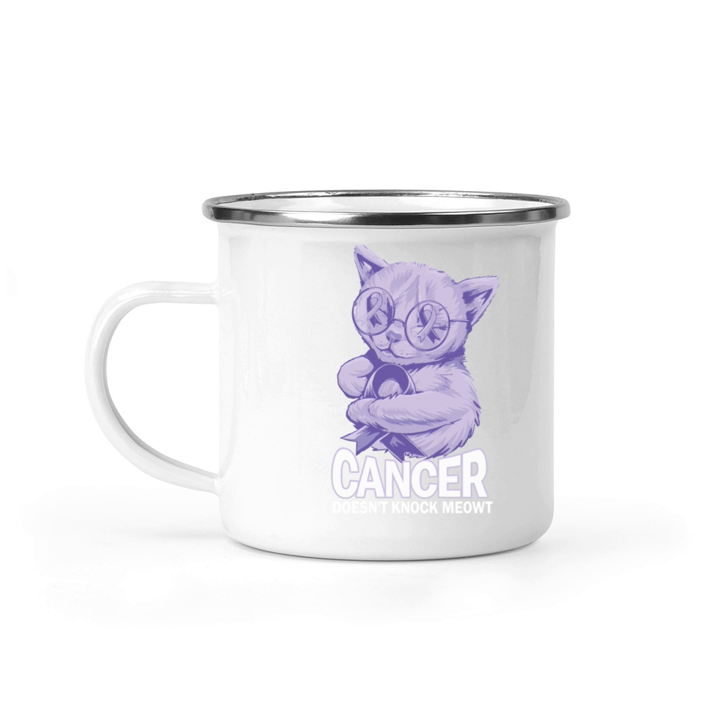 Cancer Doesnt Knock Esophageal Cancer Camping Mug