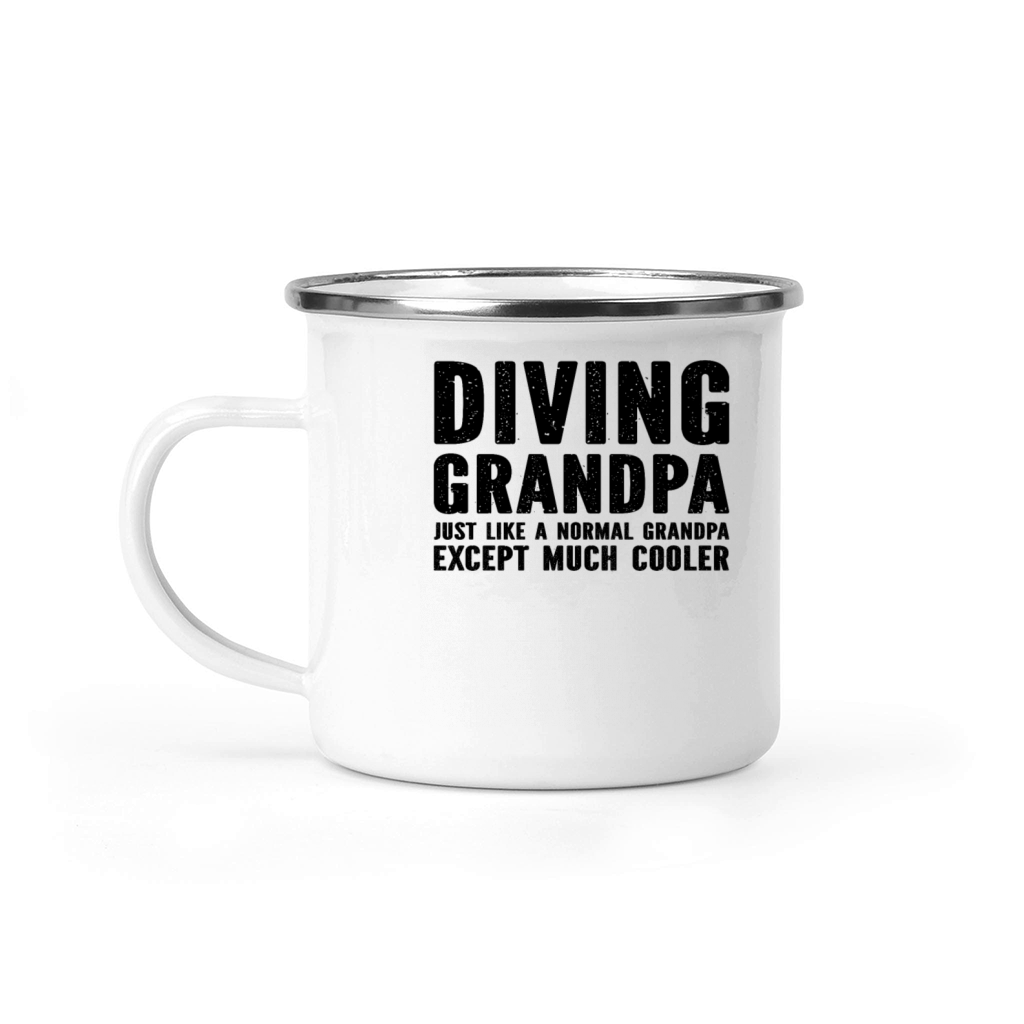 Diver Grandpa Underwater Diving Grandpa Camping Mug