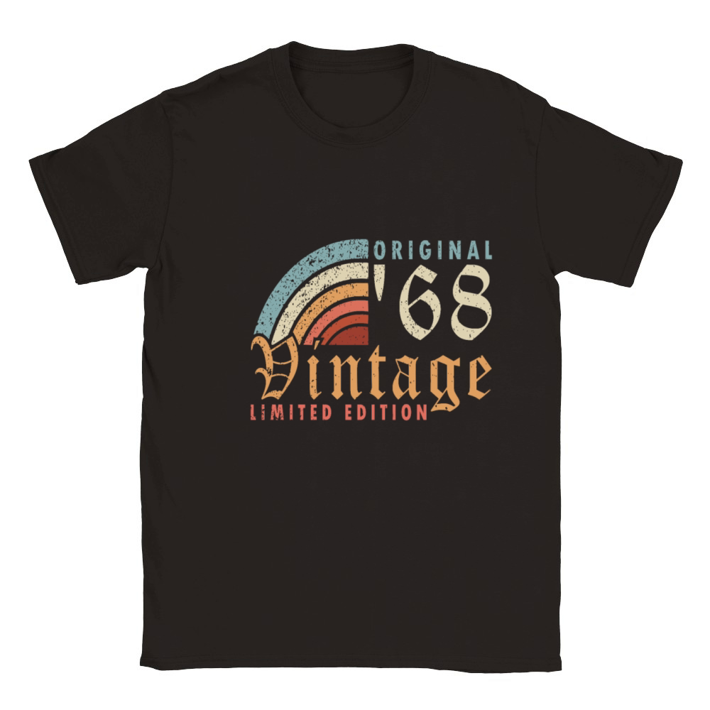 Vintage 1968 Retro Vintage Birthday Gift Classic Kids Crewneck T-shirt