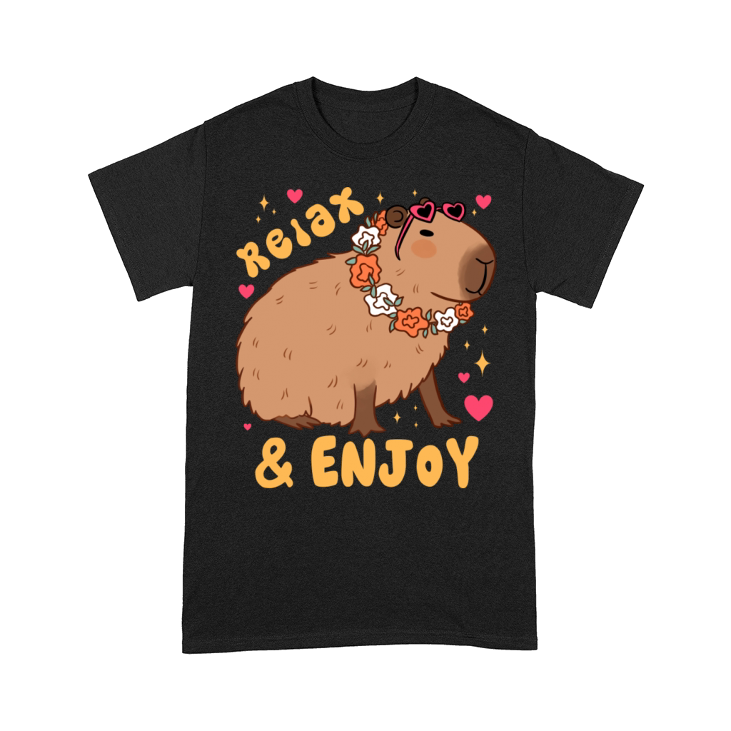 Relax And Enjoy Cute Capybara Ready For Summer Comfort T-shirt
