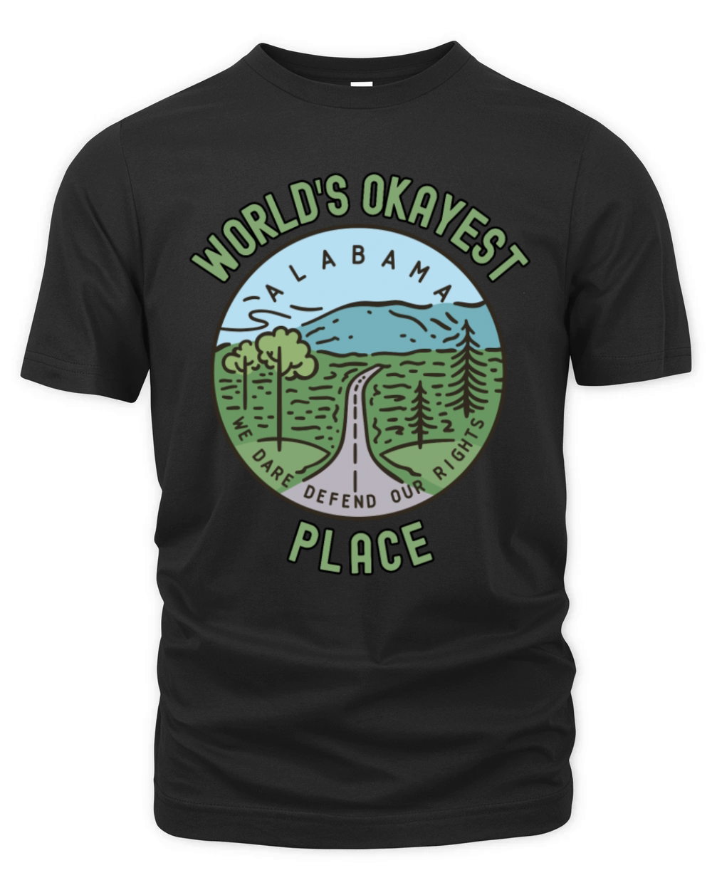 world s okayest place alabama Organic Unisex T-shirt