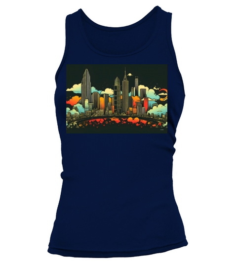 Retro London England A Vintage Skyline Tank top Woman