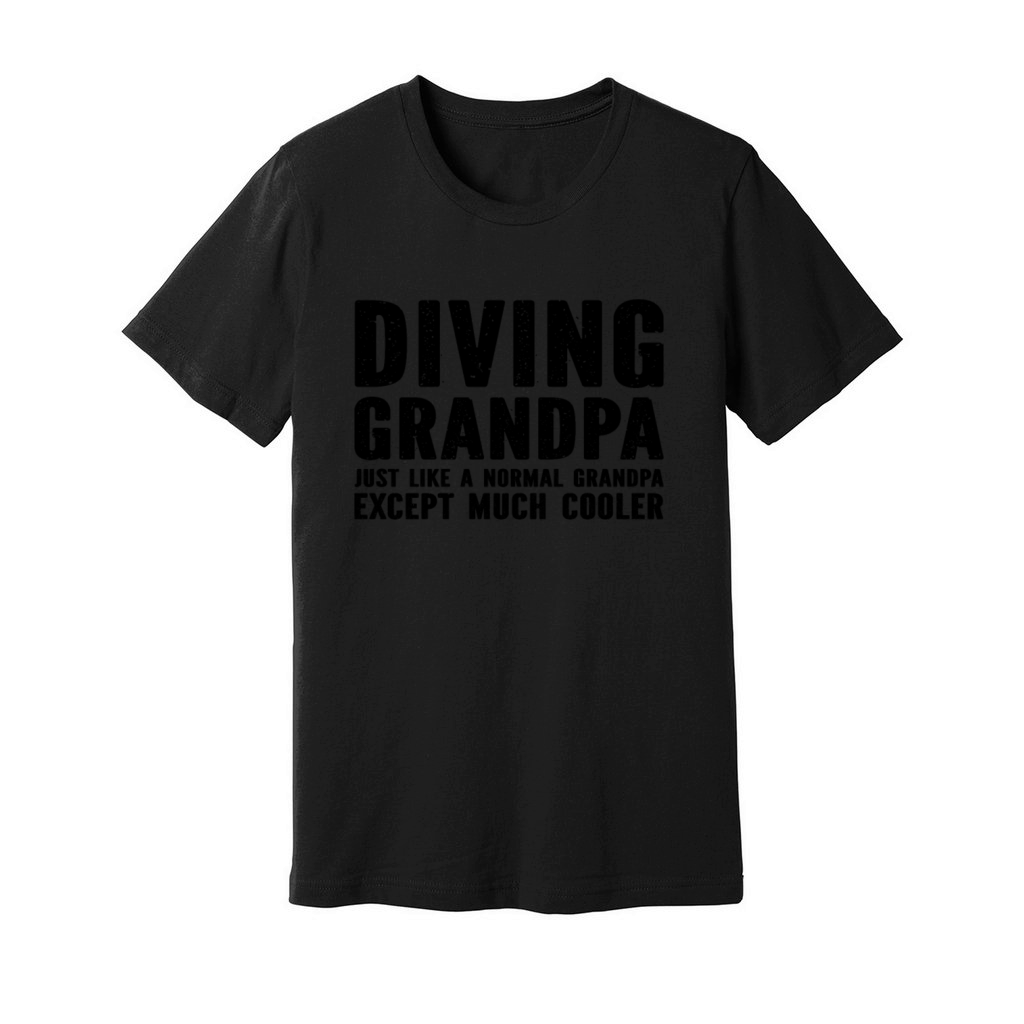 Diver Grandpa Underwater Diving Grandpa Unisex Jersey Tee