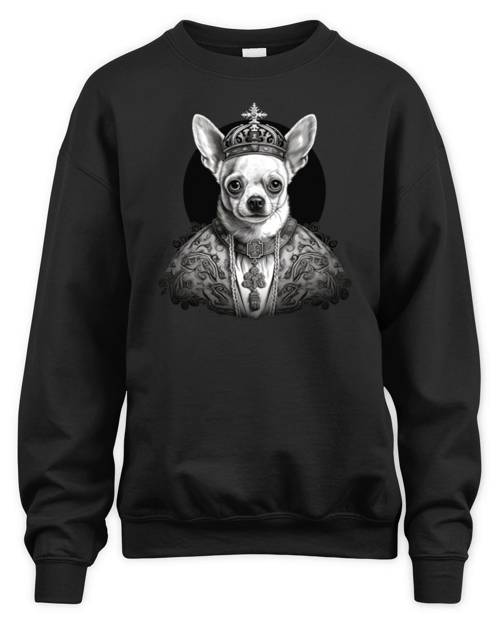 Chihuahua - Pope Dog Church Vatican Catholic Unisex Premium Crewneck Sweatshirt