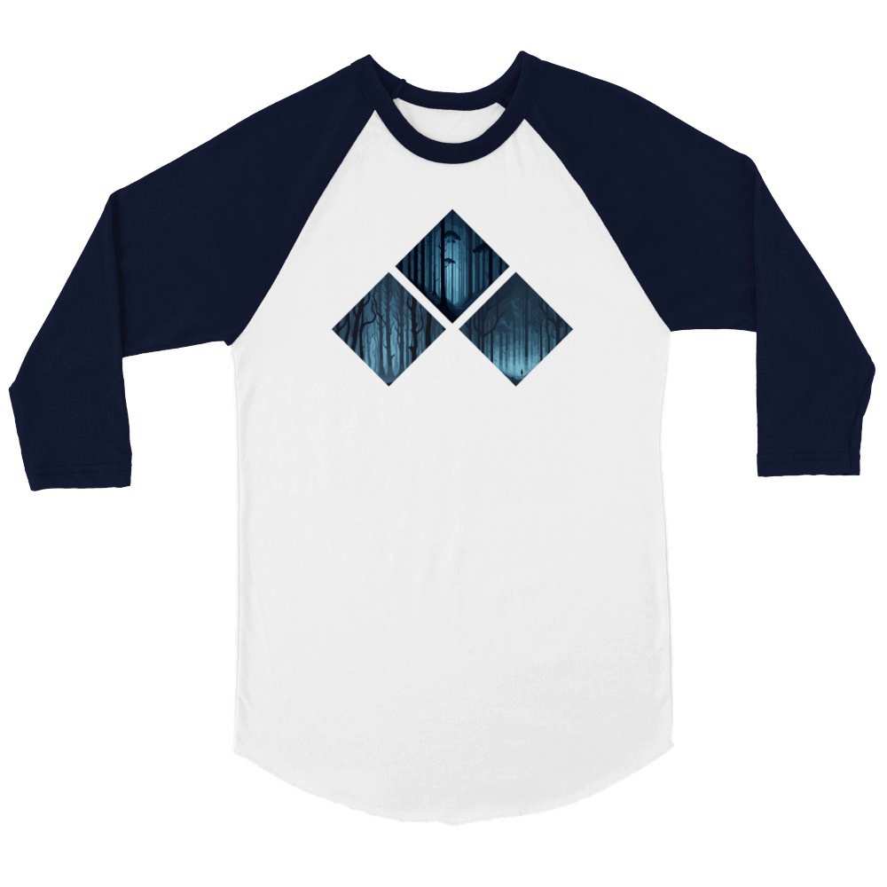In The Forest Forest Nature Geometric Unisex ¾ sleeve Raglan T-shirt