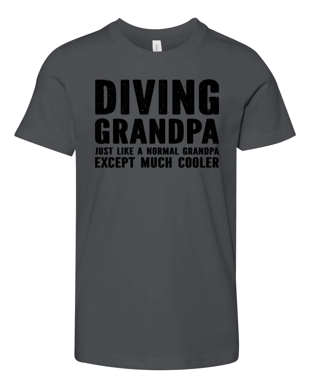 Diver Grandpa Underwater Diving Grandpa Youth Unisex Jersey Tee