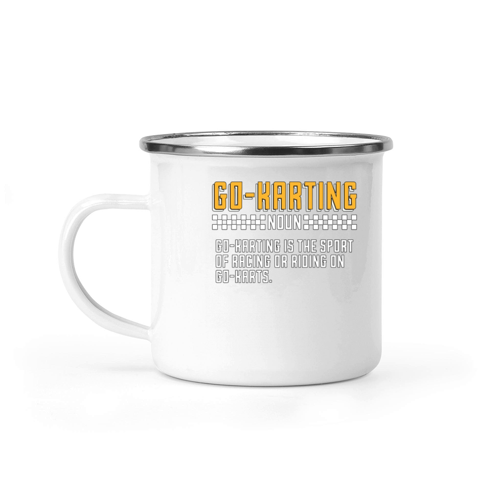 Kart Racing Go-Karting Noun Racetrack Kart Racer Camping Mug