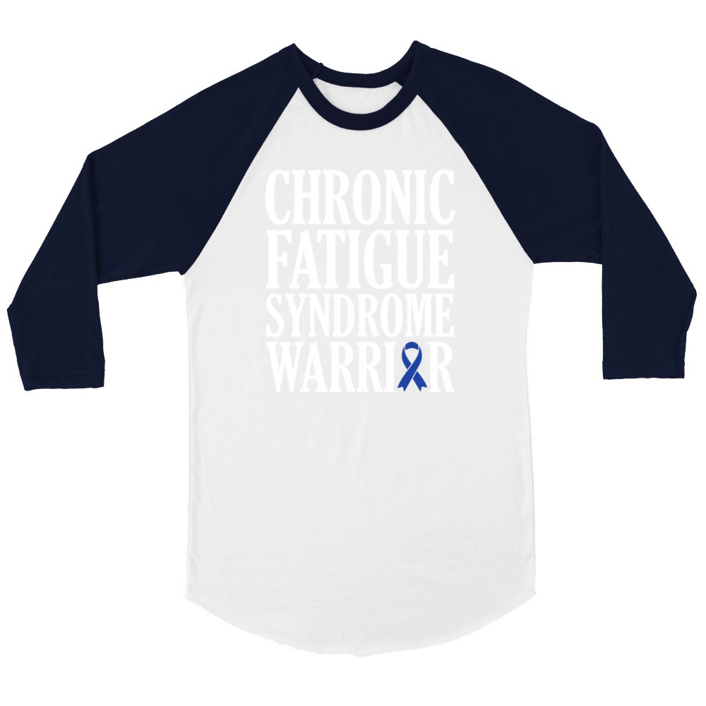 Chronic Fatigue Syndrome Warrior Unisex ¾ sleeve Raglan T-shirt