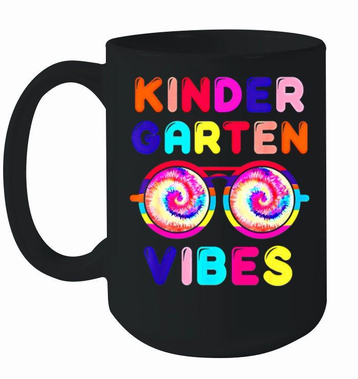 Back To School Kindergarten Tie Dye Sunglasses Ceramic Mug