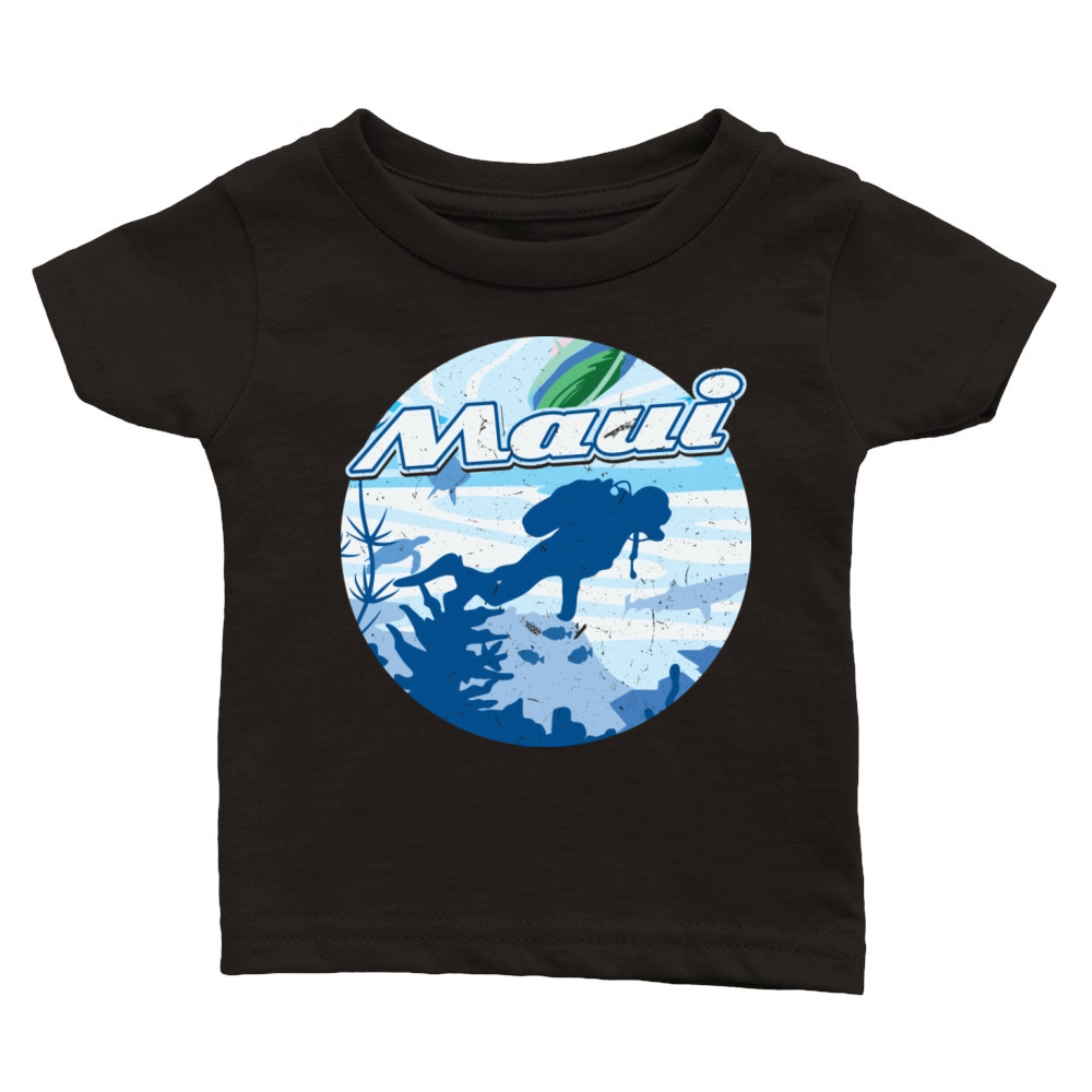 Maui Holiday Diver Diving Classic Baby Crewneck T-shirt