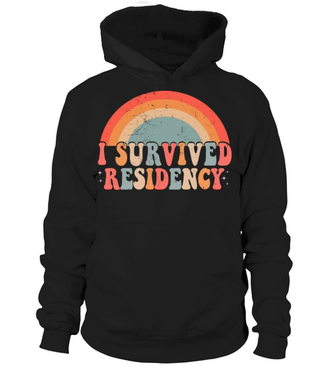 I Survived Residency Groovy Residency Graduation Hoodie Unisex