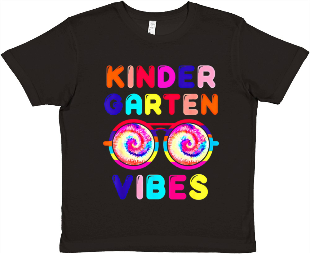 Back To School Kindergarten Tie Dye Sunglasses Premium Kids Crewneck T-shirt