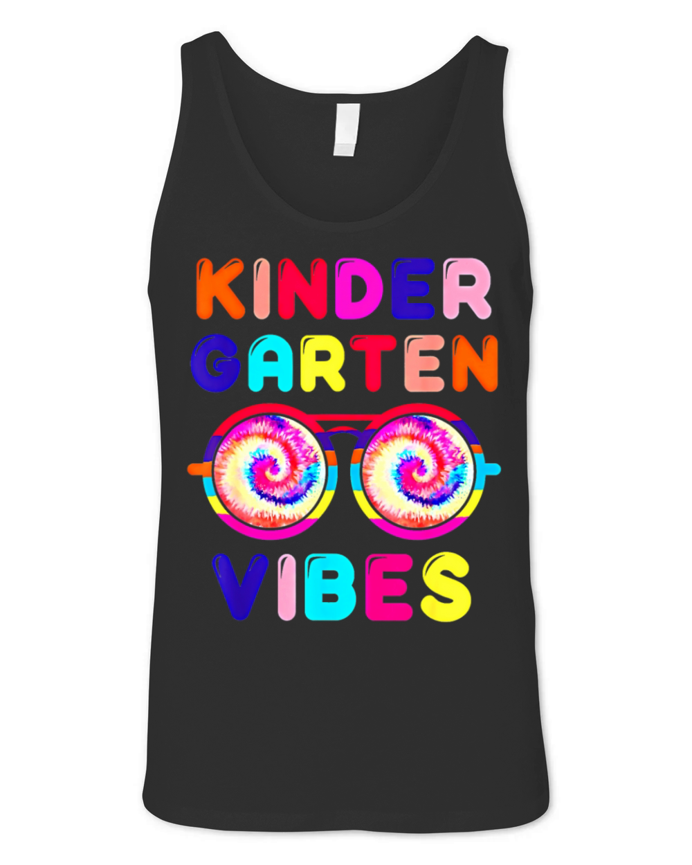 Back To School Kindergarten Tie Dye Sunglasses Unisex Jersey Tank