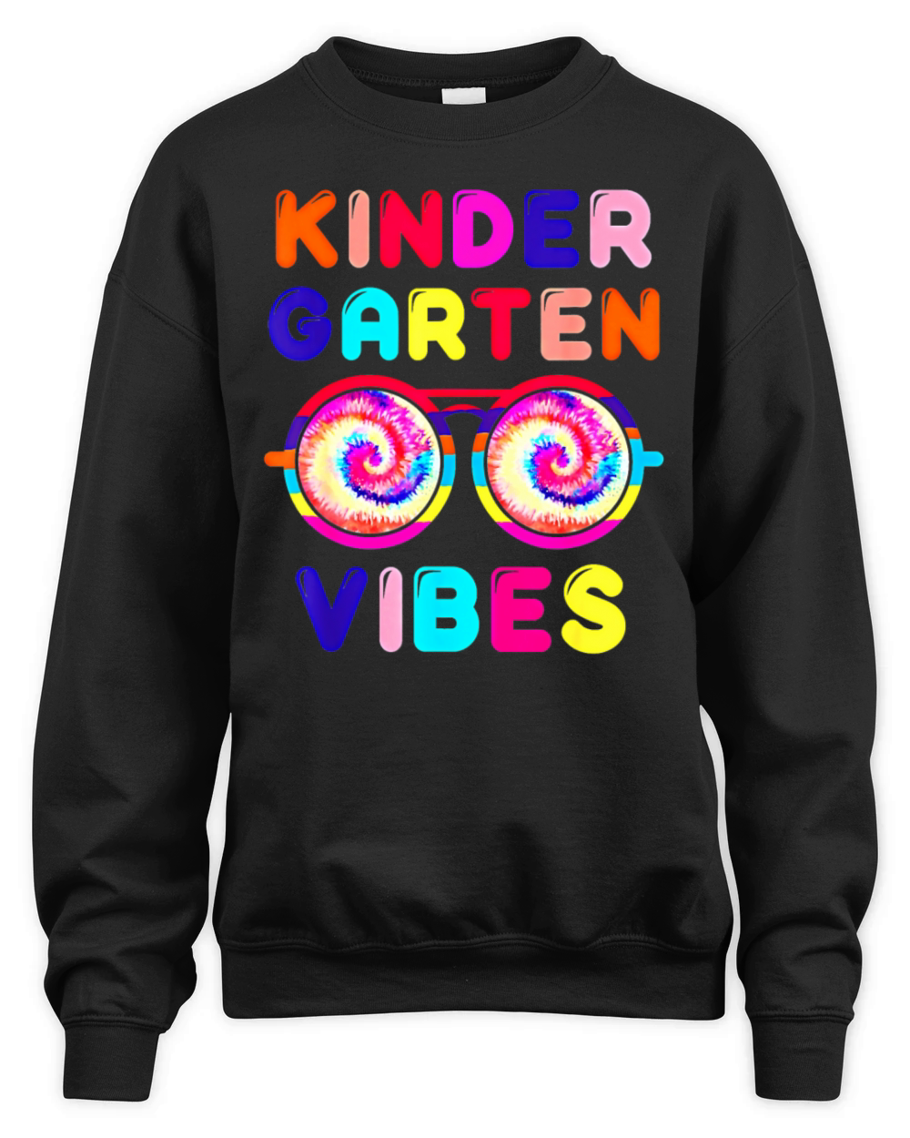Back To School Kindergarten Tie Dye Sunglasses Unisex Premium Crewneck Sweatshirt