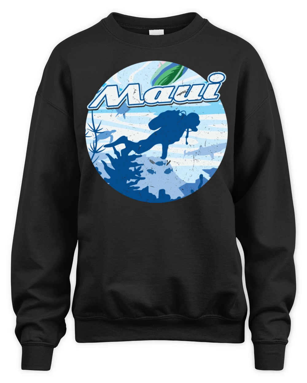 Maui Holiday Diver Diving Unisex Premium Crewneck Sweatshirt