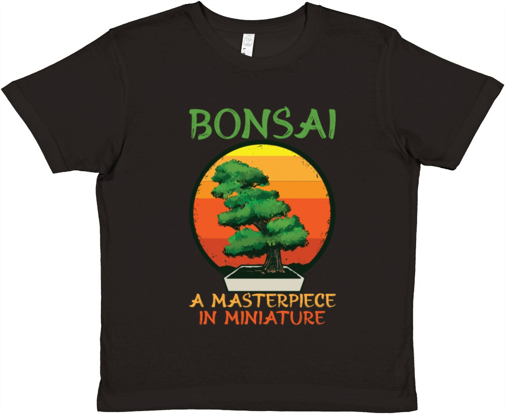 Bonsai Japan Silhouette Gardener Gardening Lover Premium Kids Crewneck T-shirt