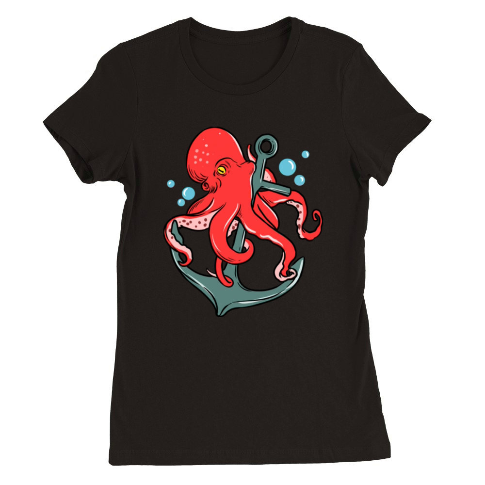 Octopus Anchor for Octopus Lover Premium Womens Crewneck T-shirt