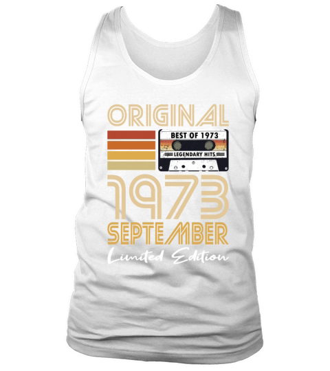 50th birthday september 1973 original 1973 Tank Top Unisex