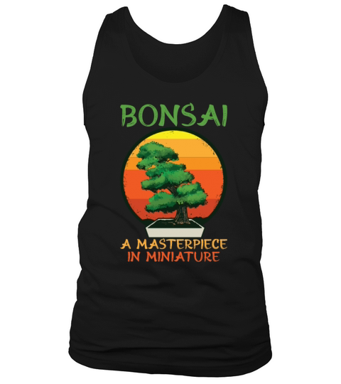 Bonsai Japan Silhouette Gardener Gardening Lover Tank Top Unisex