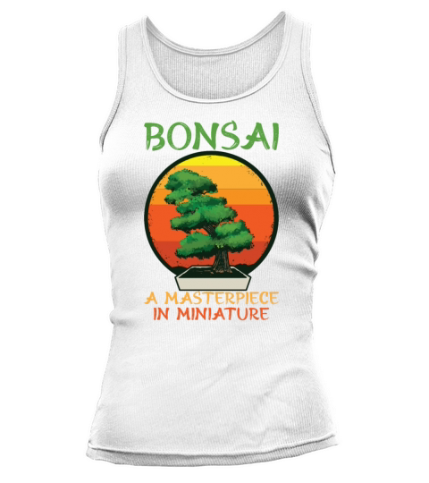 Bonsai Japan Silhouette Gardener Gardening Lover Tank top Woman