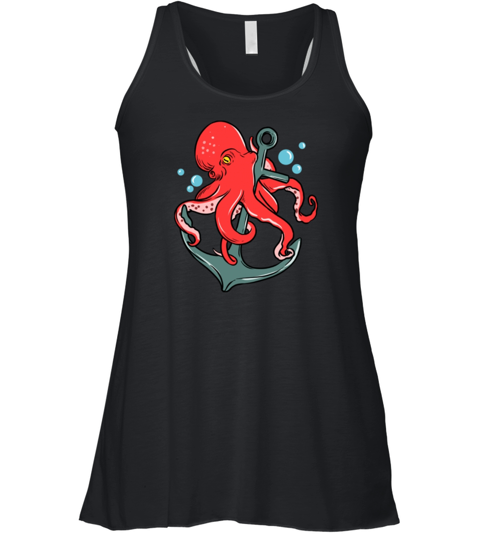 Octopus Anchor for Octopus Lover Women's Flowy Tank Top