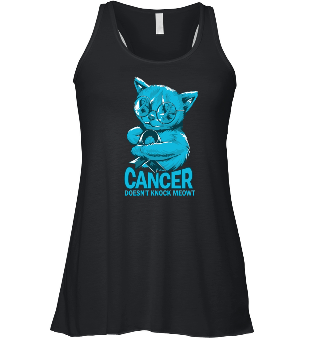 Cancer Doesnt Knock Prostate Cancer Women's Flowy Tank Top