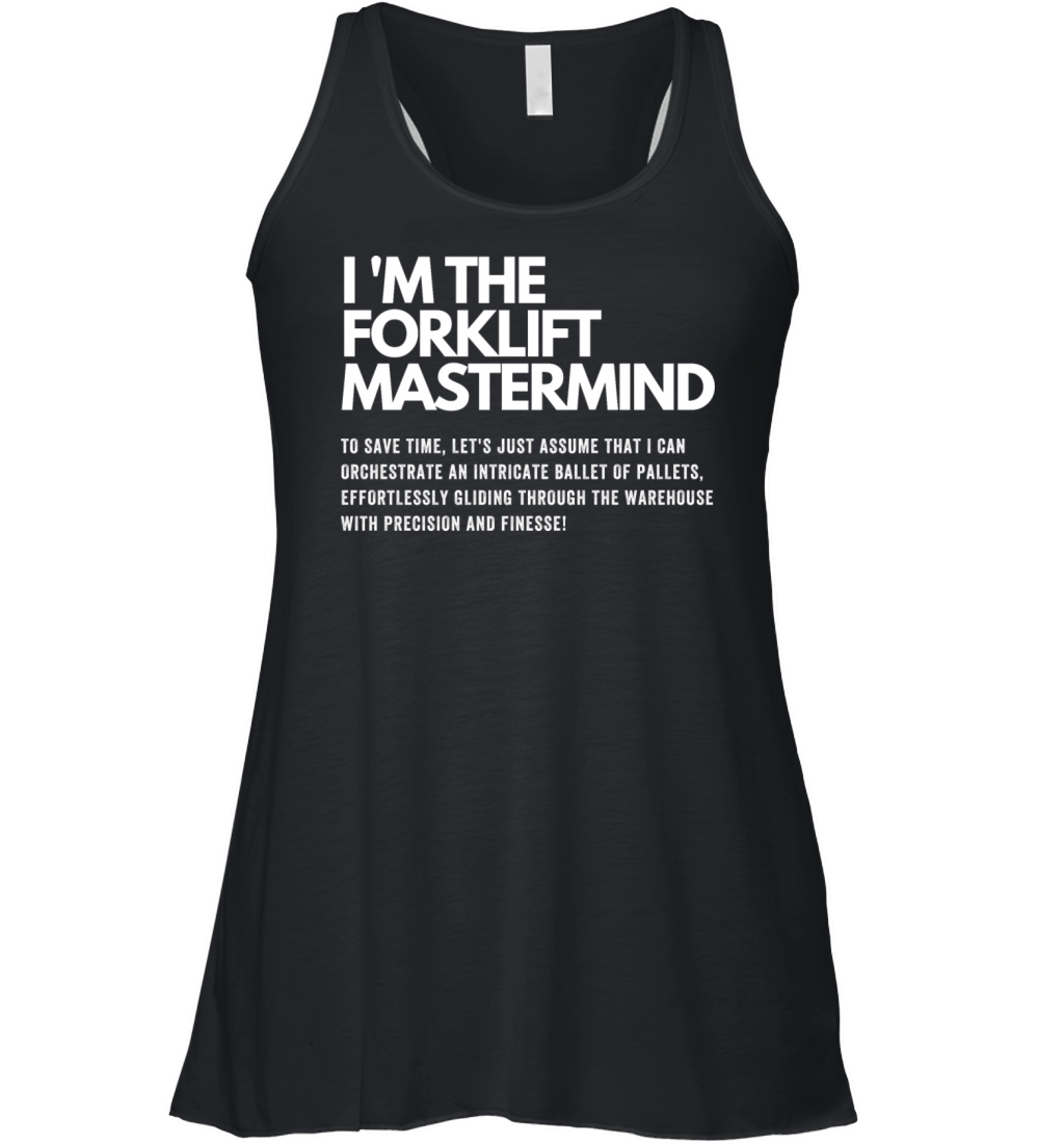 fuuny forklift mastermind certified memes Women's Flowy Tank Top