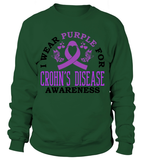 I Wear Purple For Crohns Disease Support Sweatshirt Unisex