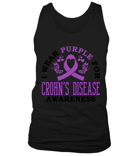 I Wear Purple For Crohns Disease Support Tank Top Unisex