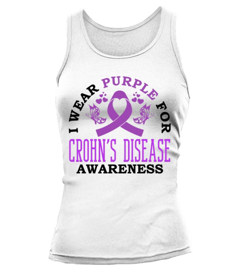 I Wear Purple For Crohns Disease Support Tank top Woman