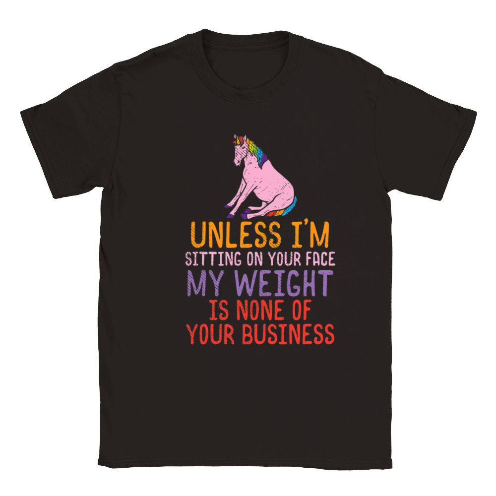 Funny Fat Quotes About Yourself Fat Unicorn Being Classic Kids Crewneck T-shirt